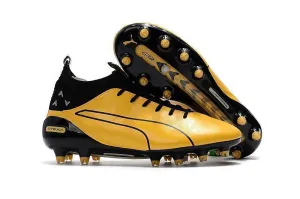 Power Support Power Motion PUMA evoTOUCH Pro FG Soccer Cleats Yellow Gold Black