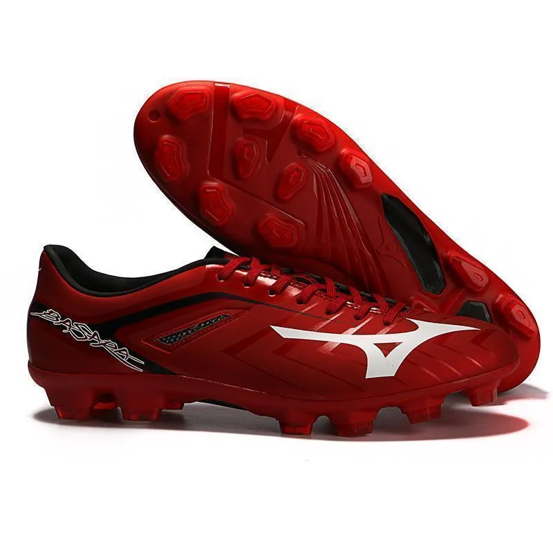 Flex grooves Weekend Practice Mizuno Basara 001 FG Soccer Cleats Red Black White