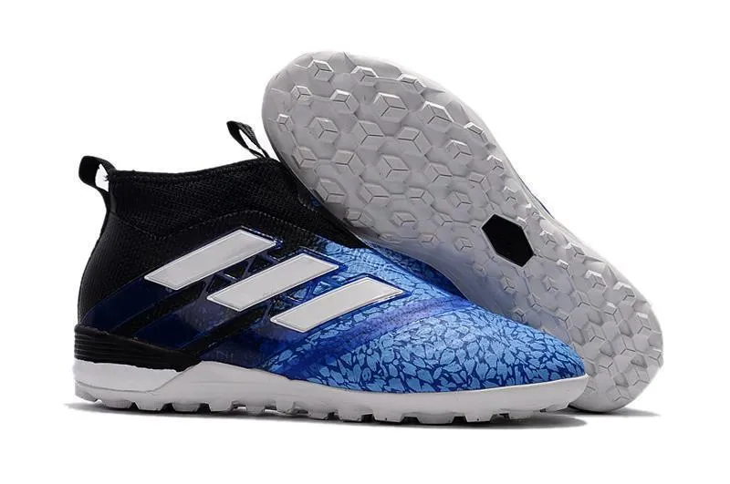 Adidas ACE Tango 17  Purecontrol Turf Soccer Cleats Blue Crystal Black Training Routine Coach Ready