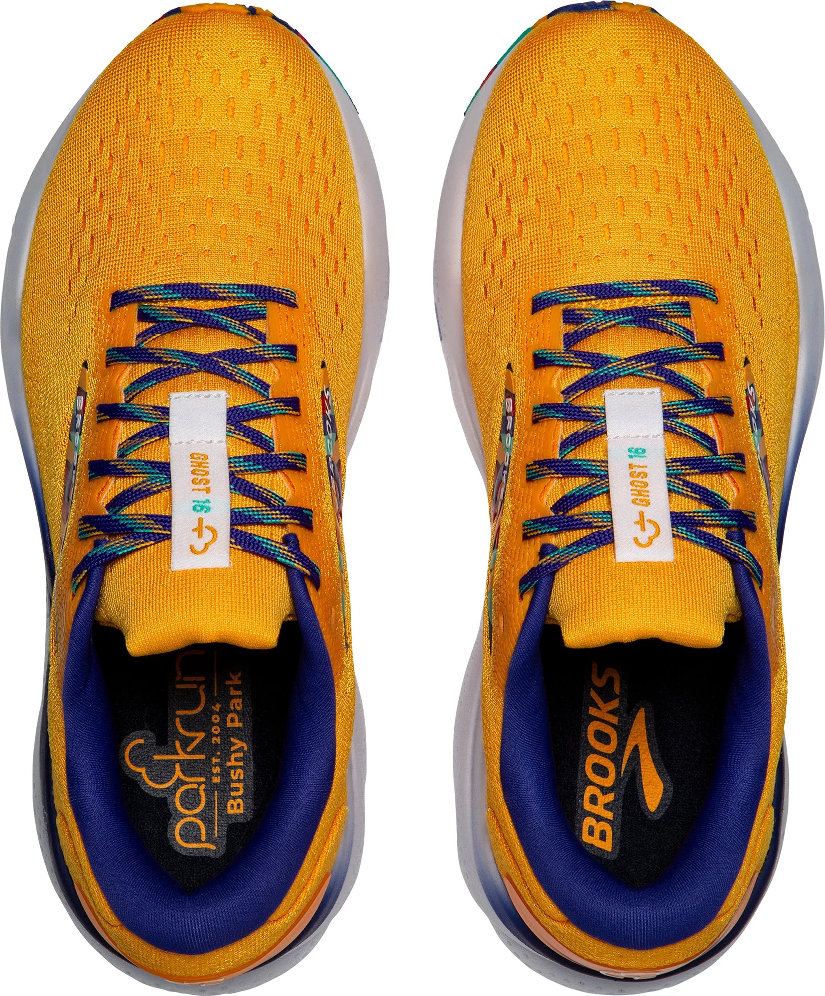 Brooks Ghost 16 Womens Running Shoes - Orange shooting shoes Dynamic Fit Upper