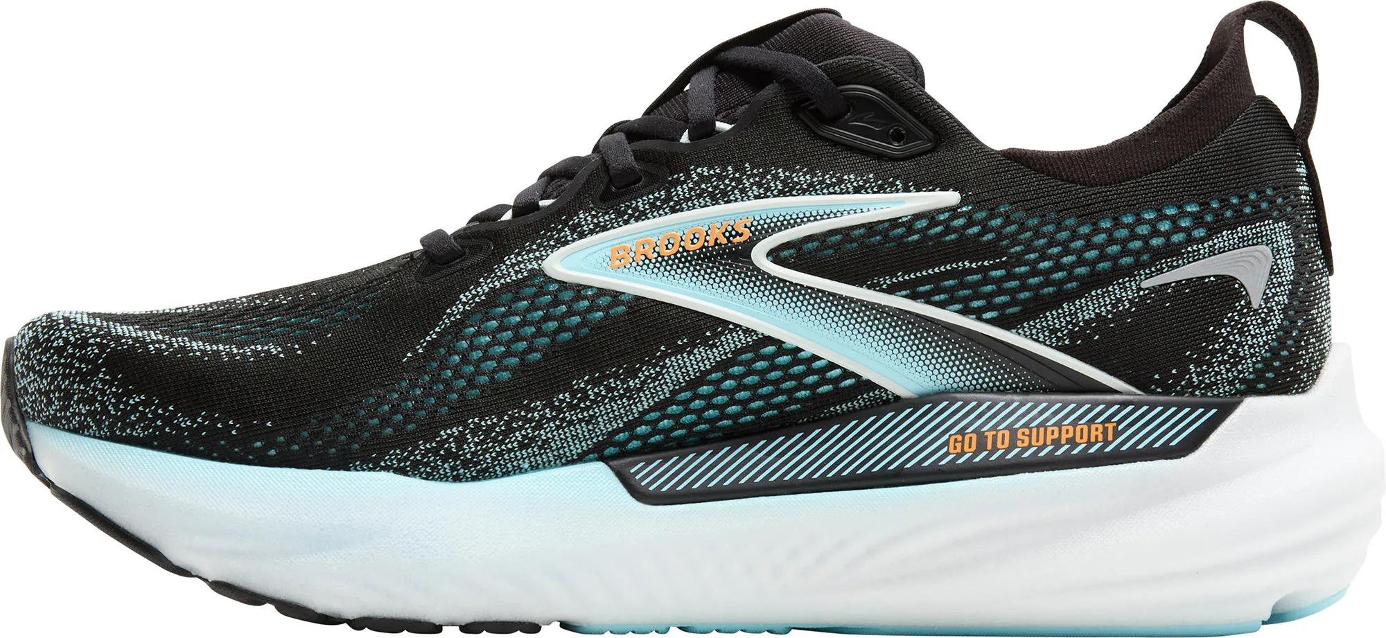 unisex sports shoes treadmill tool Brooks Glycerin GTS 22 Mens Running Shoes - Black