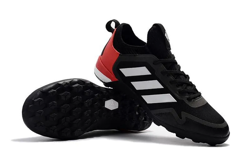 Adidas ACE TF  Soccer Cleats Shoes Black White Red Impact Step