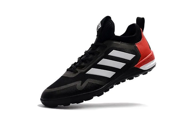 Adidas ACE TF  Soccer Cleats Shoes Black White Red Heat-resistant
