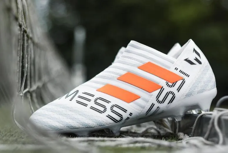 New Adidas Nemeziz FG Agility TPU Soccer Cleats Shoes White Black Orange Arch support Quick-Dry