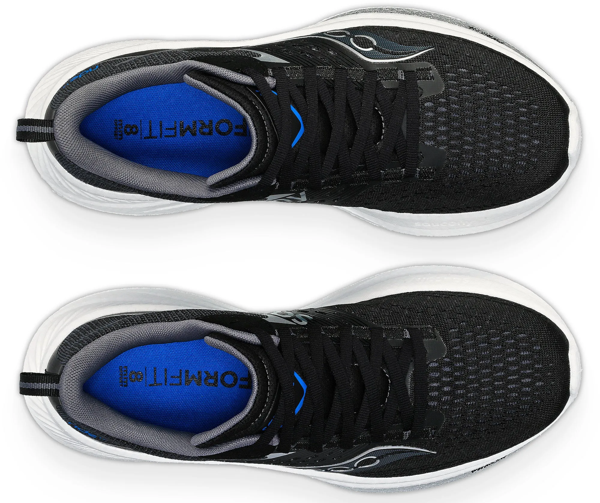 Gait Enhancement Saucony Ride 17 Mens Running Shoes - Black