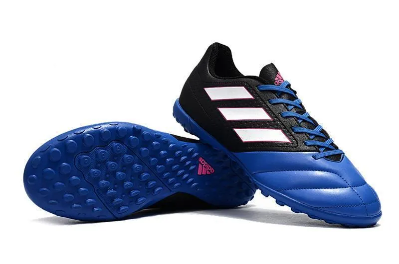Impact Fit Base Lock Adidas Ace 17.4 TF Soccer Cleats Blue Core Black White