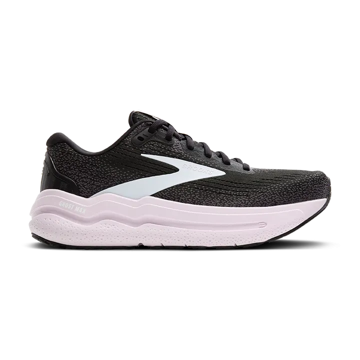 Brooks Ghost Max 2 - Black - White - Orchid Ice Kinetic Guidance Grooves