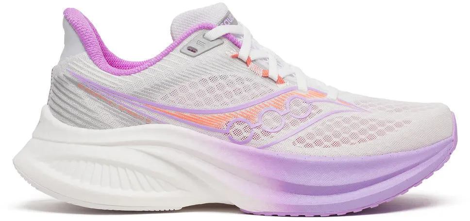 durable rubber shoes Activity - tracker - enabled Saucony Endorphin Speed 5 Womens Running Shoes - White