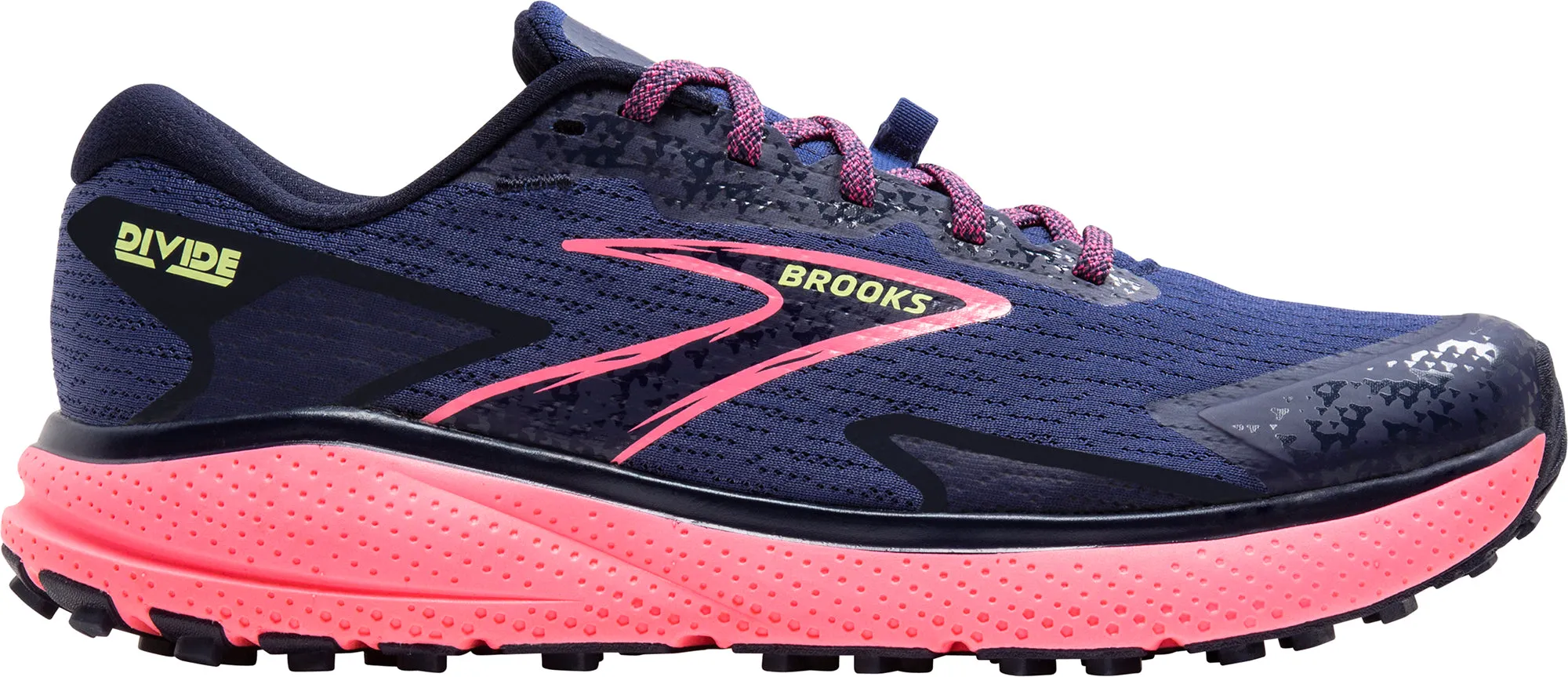 Durable Abrasion Guard lycra running gear Brooks Divide 5 Womens Trail Running Shoes - Blue