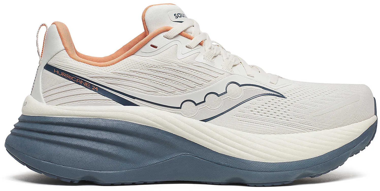 Saucony Hurricane 24 Mens Running Shoes - White Daily