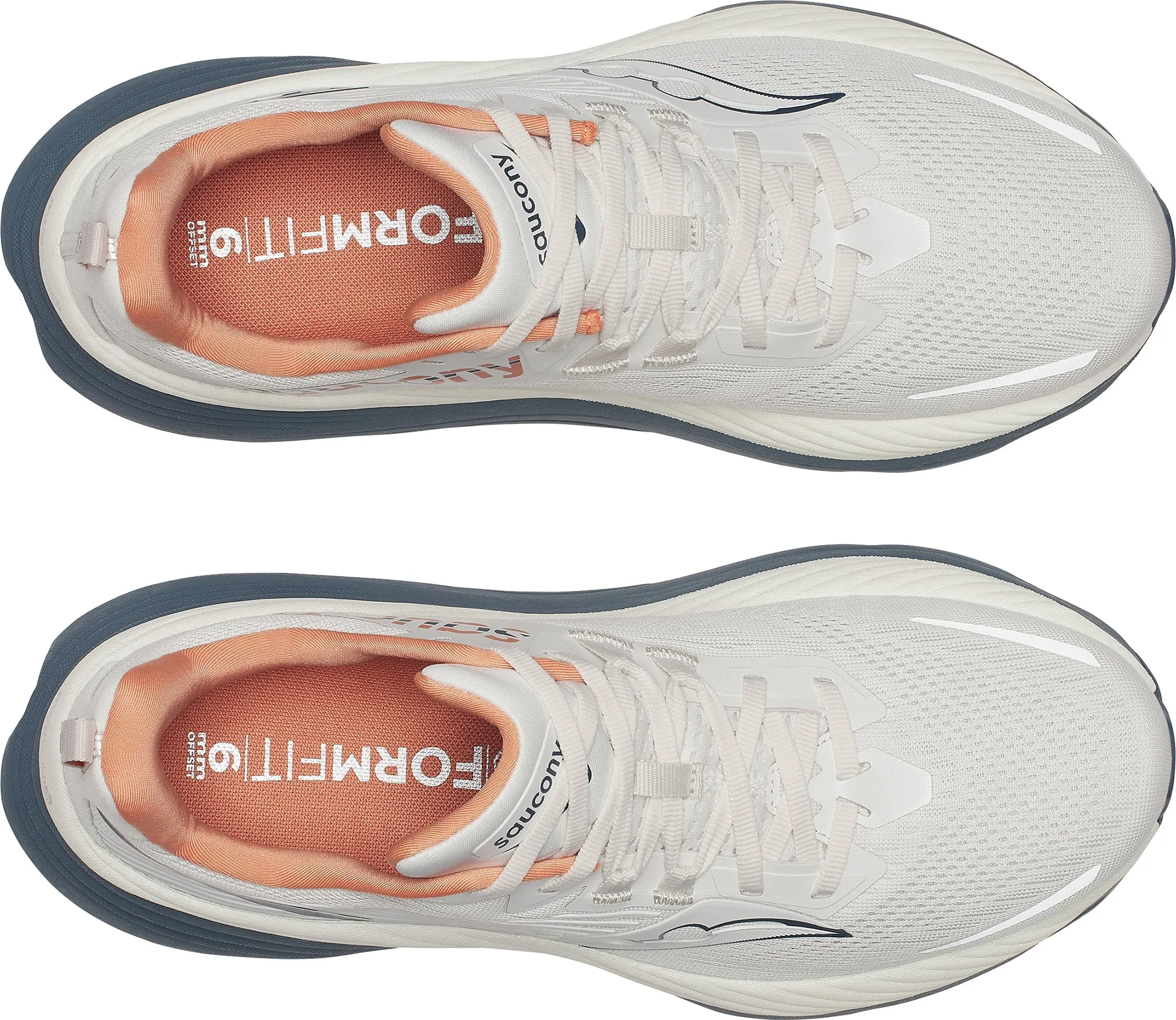 Saucony Hurricane 24 Mens Running Shoes - White Quick Dry Liner Fabric