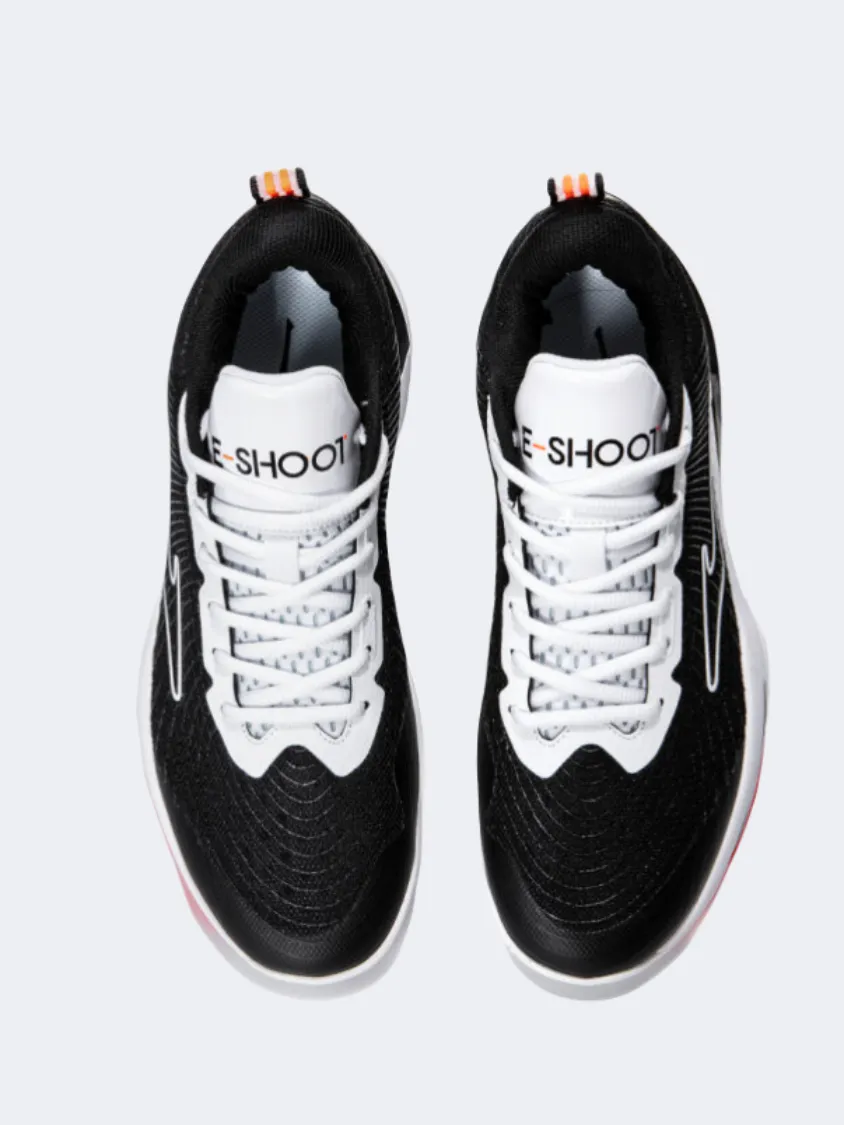 Durable Fabric Firm Edge Erke Men Basketball Shoes Black/White