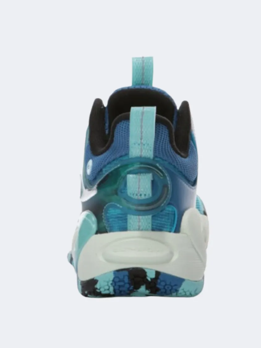 Erke Gs Boys Basketball Shoes Cyan/Green/Orange Heritage Line Icon Walk