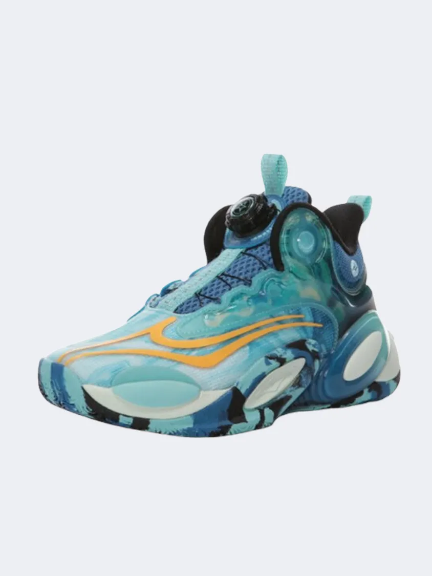 Stability Shank Erke Gs Boys Basketball Shoes Cyan/Green/Orange