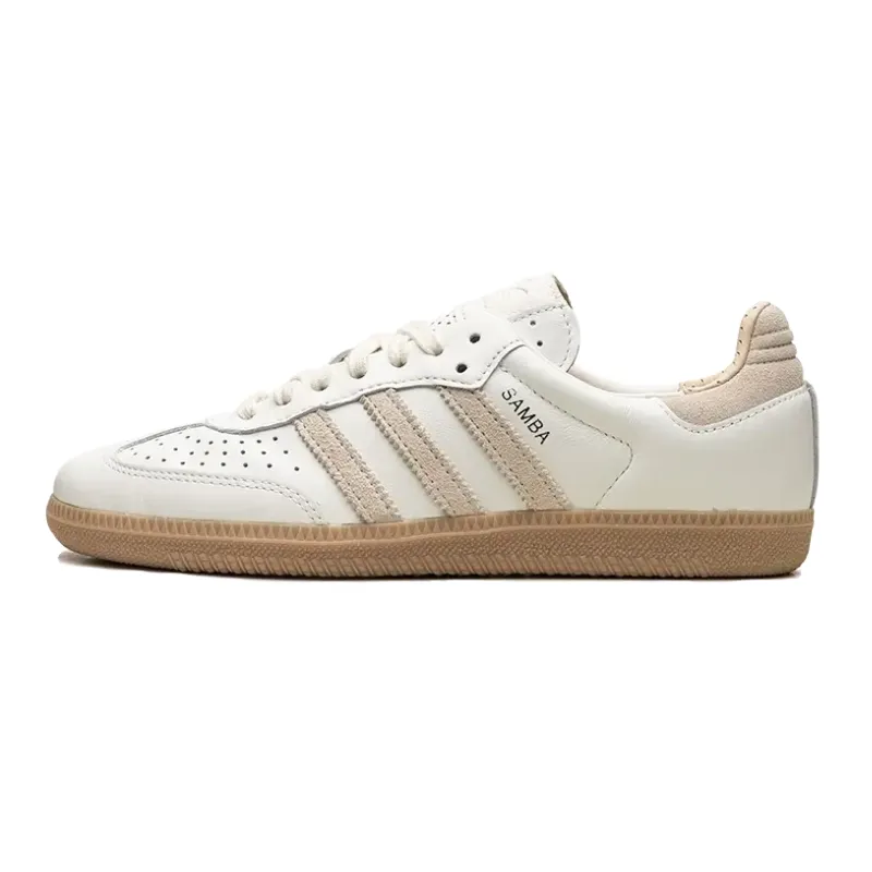 Adidas Samba OG Core White Magic Beige walking shoes