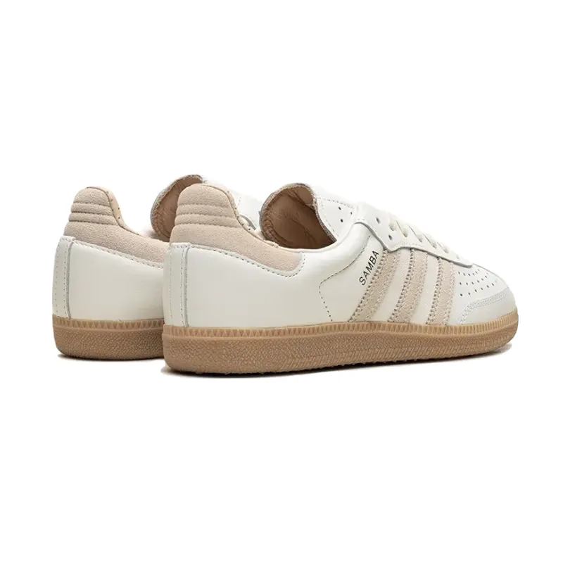 Adidas Samba OG Core White Magic Beige Dirt Guard Round Toe