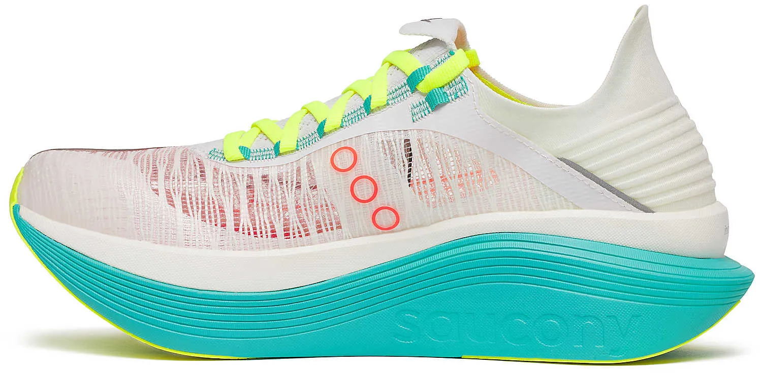 Microperforated Ventilation Sports Style Saucony Endorphin Elite 2 Running Shoes - White