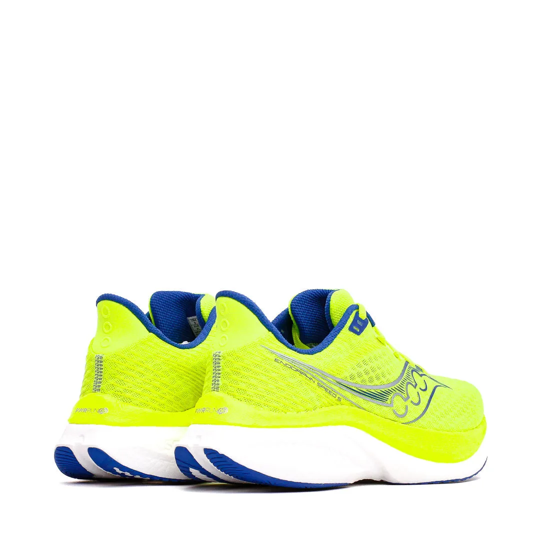 waterproof running gear Responsive Foam Core Saucony Men Endorphin Speed 5 Citron Lapis S21007-285