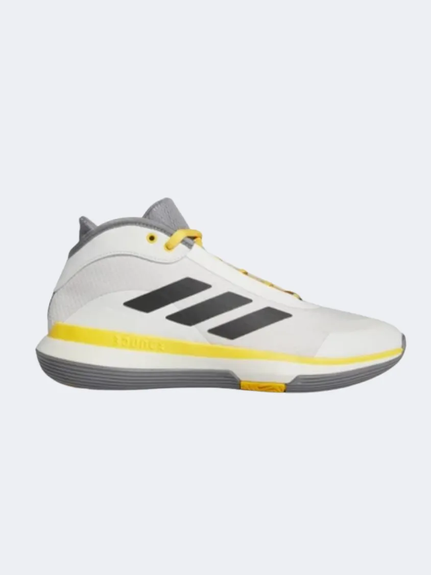 Adidas Bounce Legends Men Basketball Shoes White/Black/Yellow Ventilation Ports