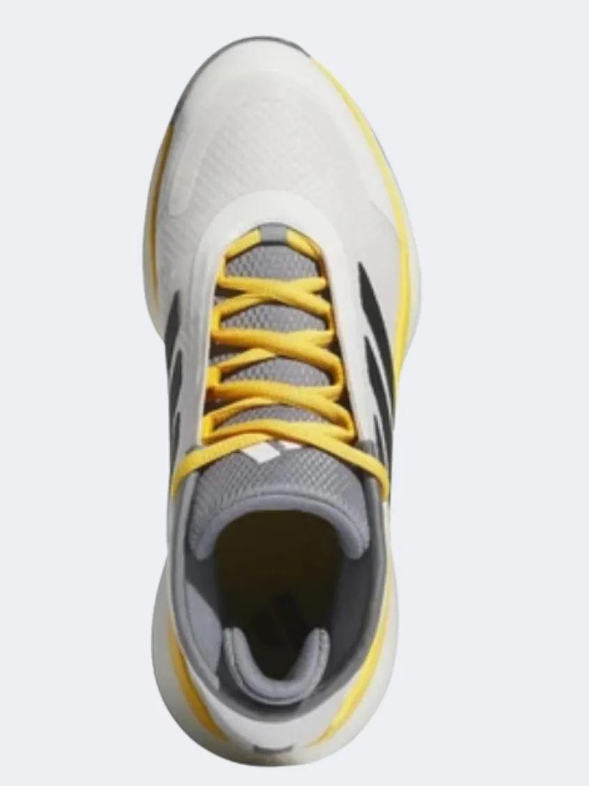 Lightweight EVA Material Gel Soft Adidas Bounce Legends Men Basketball Shoes White/Black/Yellow