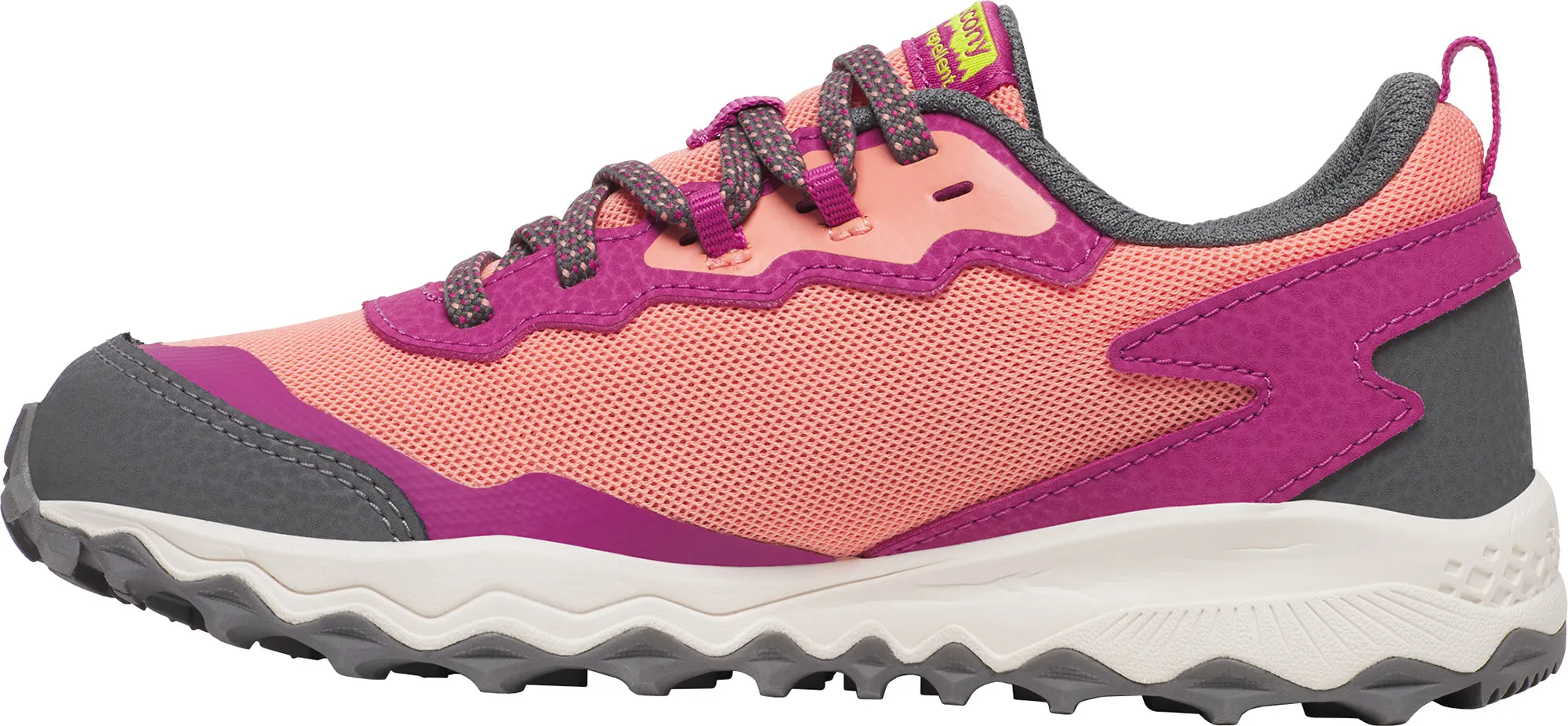 Saucony Peregrine KDZ Shield Junior Trail Running Shoes - Pink abrasion - resistant shoes