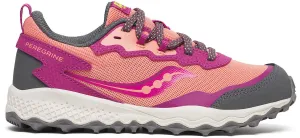 Saucony Peregrine KDZ Shield Junior Trail Running Shoes - Pink Daily Commuter Micro Perforated Tongue