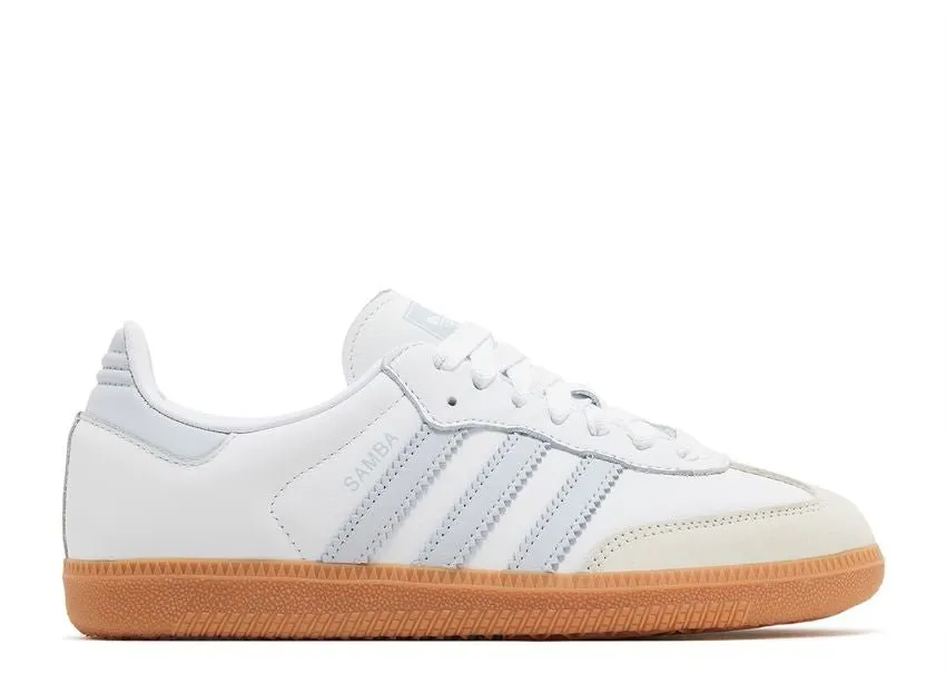 Adidas Samba OG White Halo Blue Gum Ankle Support Yellow Sun