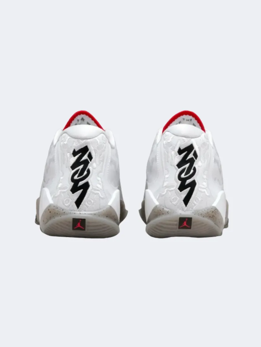 Durable Build Minimalist Fans Synthetic Nike Zion 3 Men Basketball Shoes White/Grey/Red