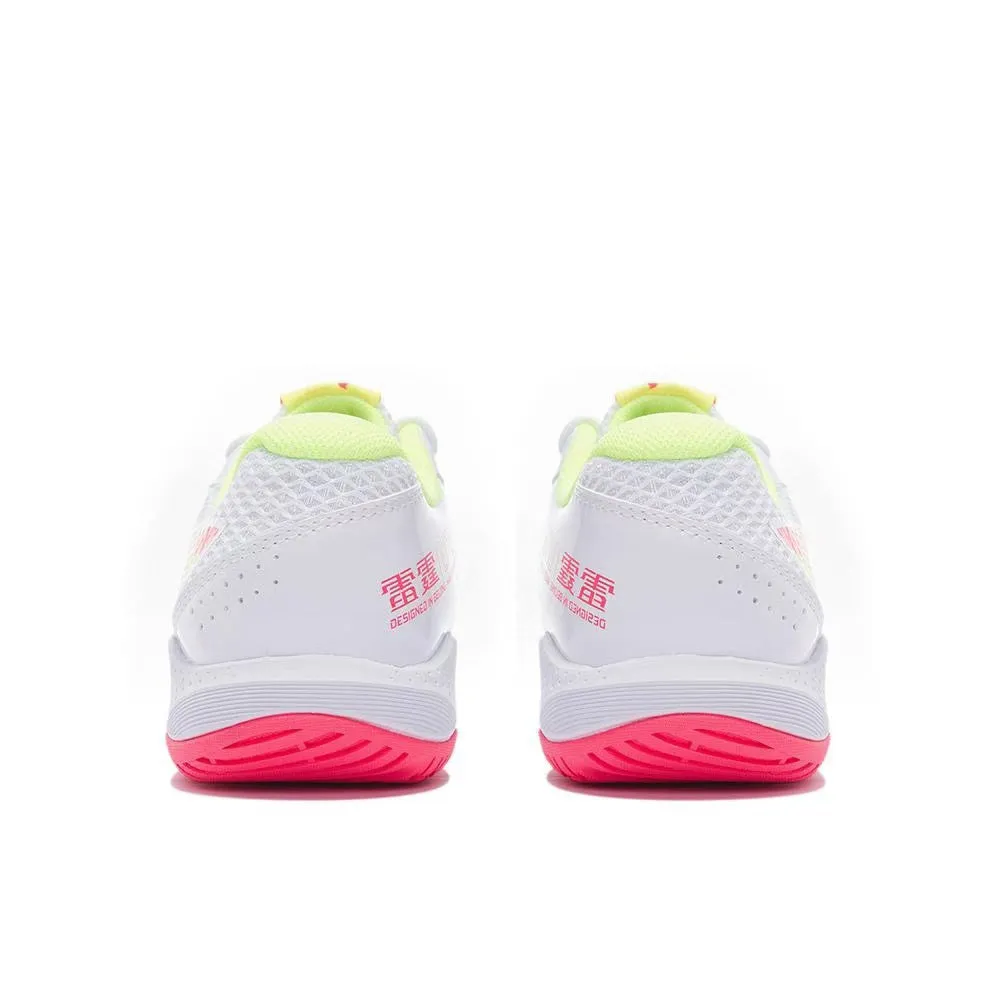Asymmetric Collar Support Li-Ning AXforce LT-01 Lite Badminton Shoes - White/Red/Yellow