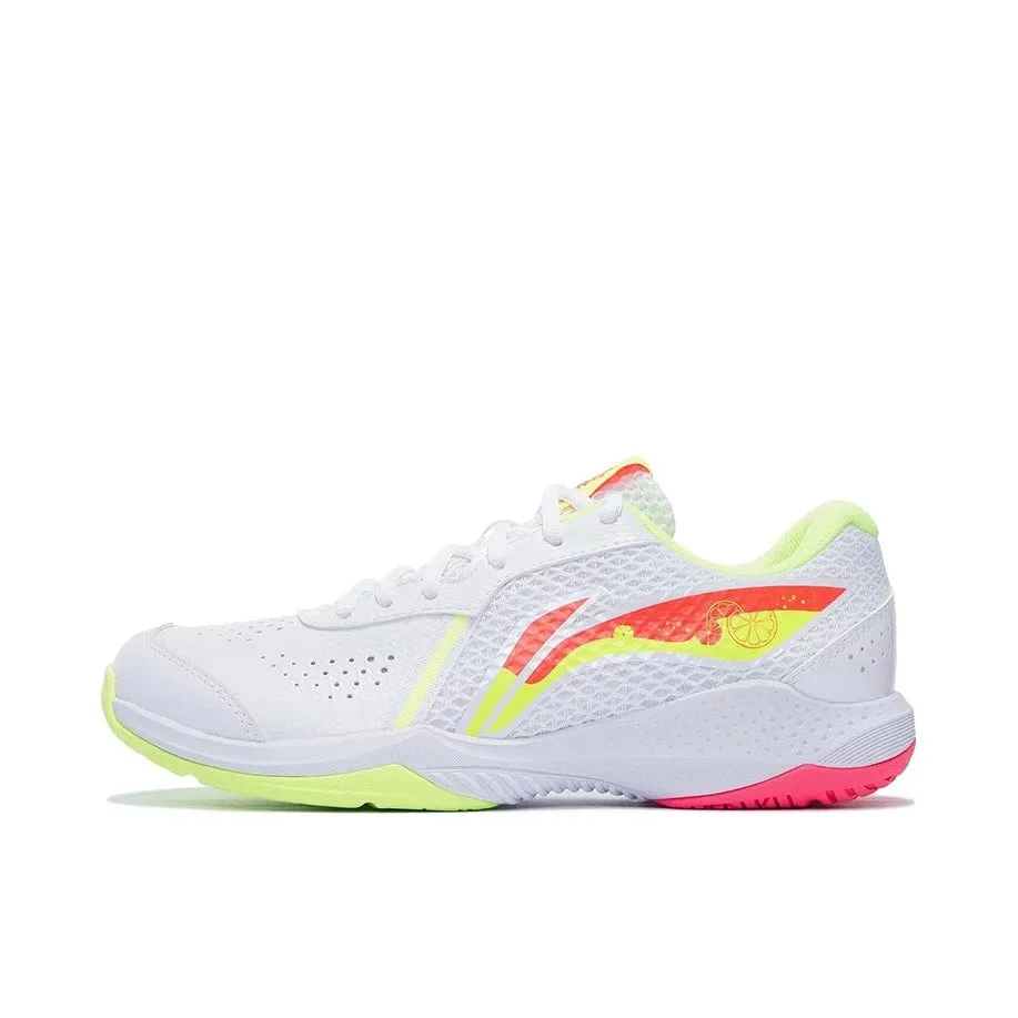 Pro Cushion Li-Ning AXforce LT-01 Lite Badminton Shoes - White/Red/Yellow