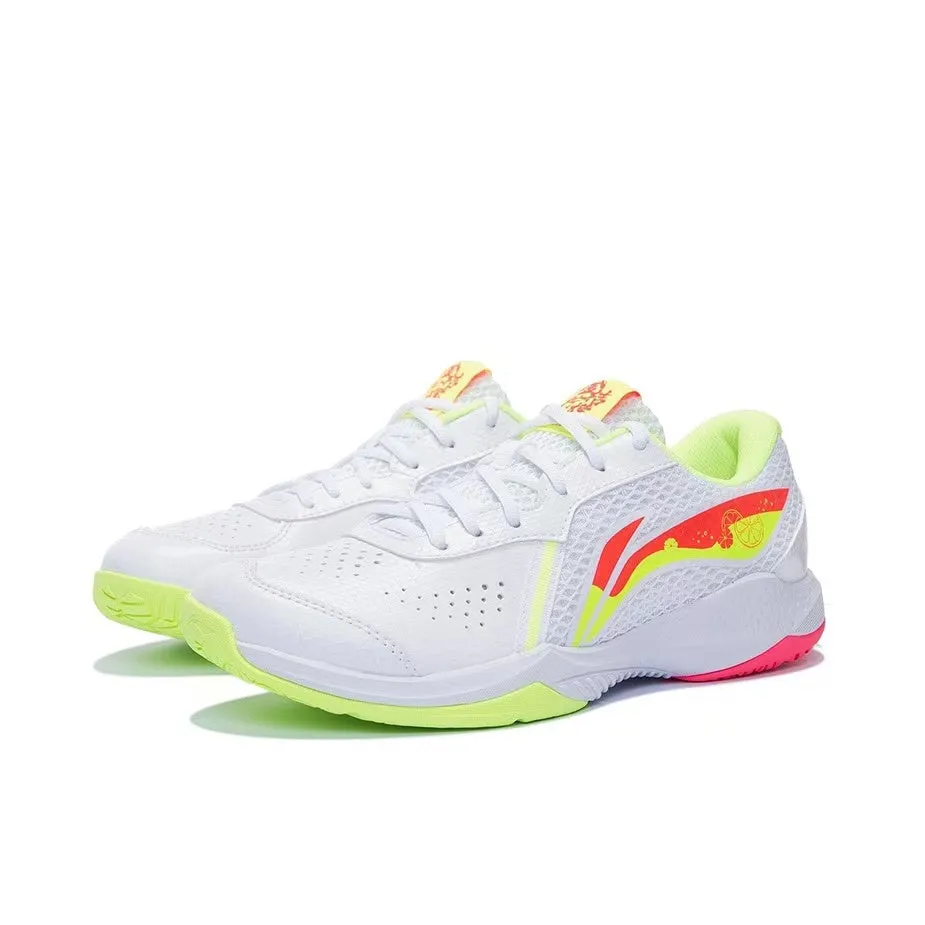 Li-Ning AXforce LT-01 Lite Badminton Shoes - White/Red/Yellow PUInsole