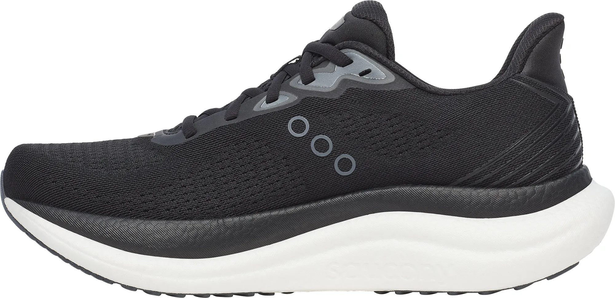 nylon running wear reflective - details shoes Saucony Triumph 23 WIDE FIT Mens Running Shoes - Black