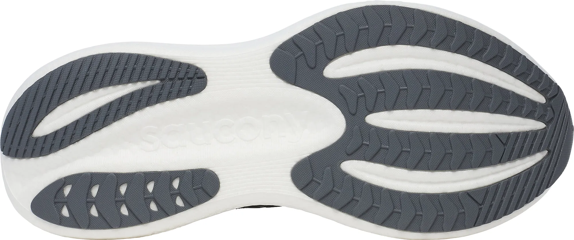 Impact Diffusing Midsole Traction Grip Pattern Saucony Triumph 23 WIDE FIT Mens Running Shoes - Black