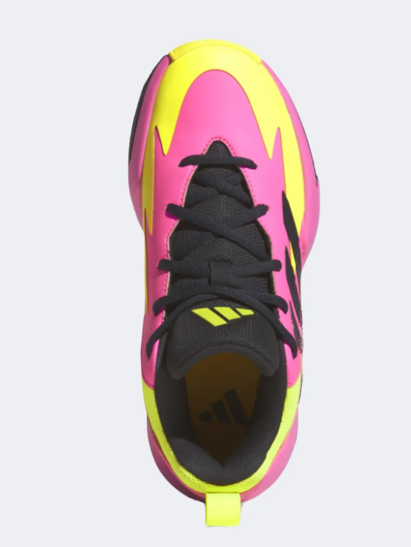 Snow Ride Adidas Cross Em Up Select Gs Basketball Shoes Pink/Black/Lemon