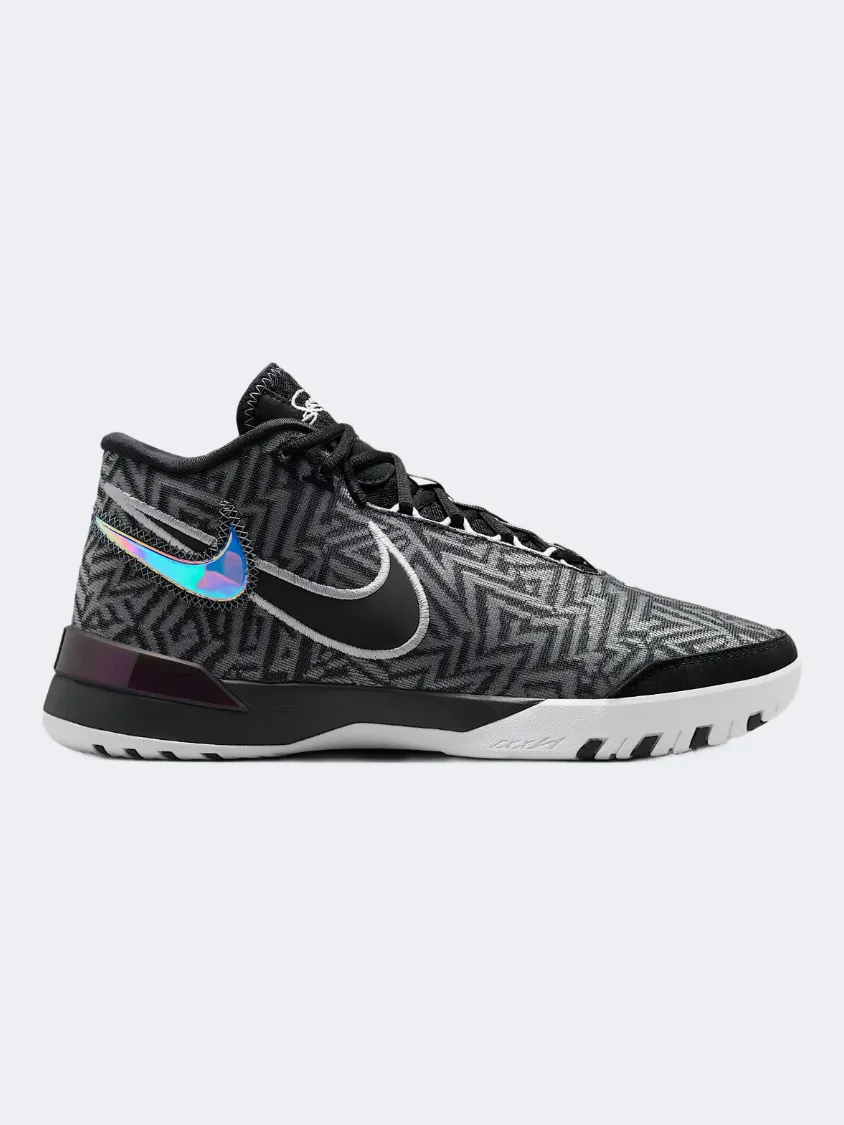 Non Slip Tread Pattern All Weather Urban Walkers Nike Lebron Nxxt Genisus Men Basketball Shoes Black