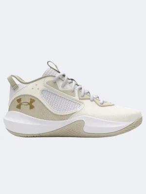 Anti Bacterial Under Armour Lockdown 6 Men Basketball Shoes White/Silt/Gold