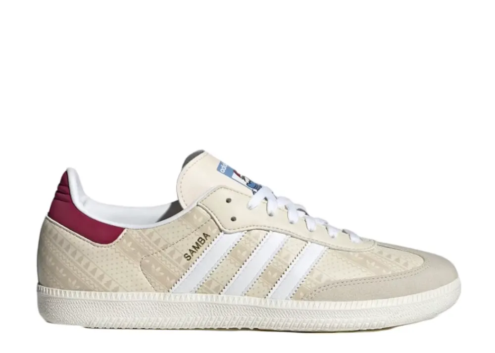 Adidas Samba Wonder White Legacy Burgundy Route Step