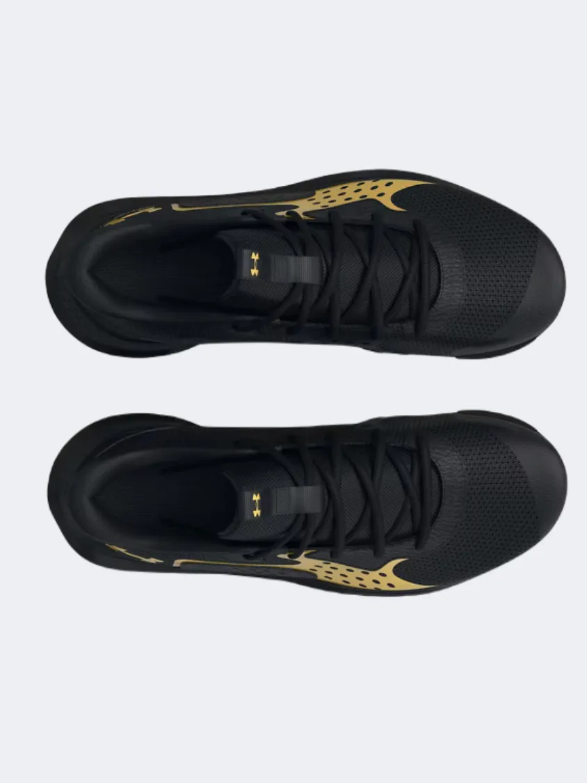 Orthopedic Footbed System Under Armour Jet 23 Unisex Basketball Shoes Black/Metallic Gold