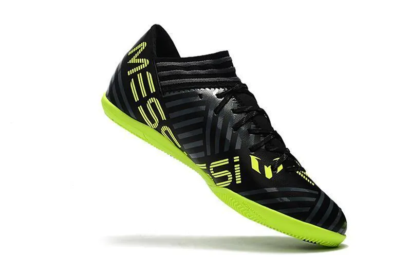 Durable Grip Zone Runner New Adidas Nemeziz Series TF Soccer Cleats Shoes Black Green White