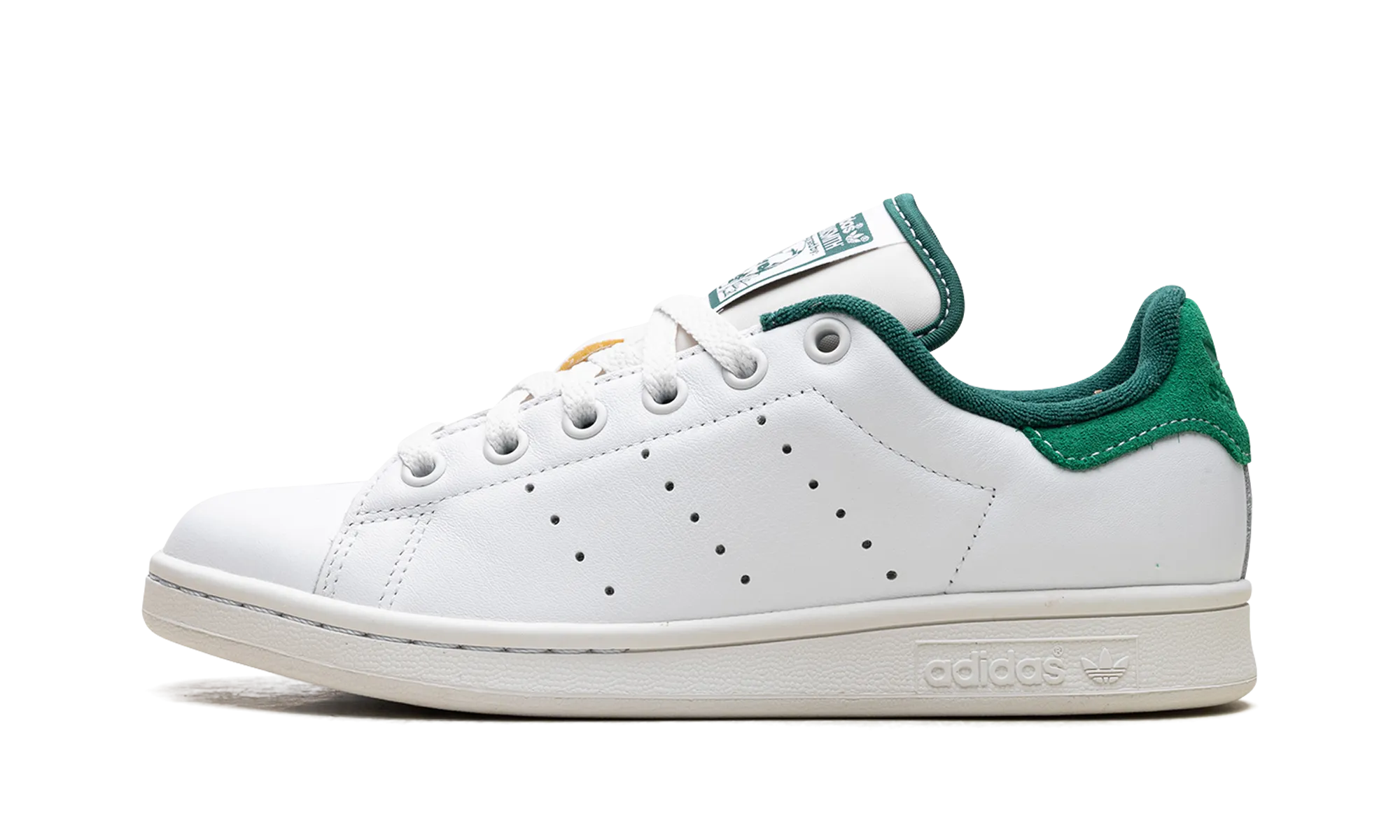 Ergonomic Footbed Stan Smith "White Green Suede Heel"