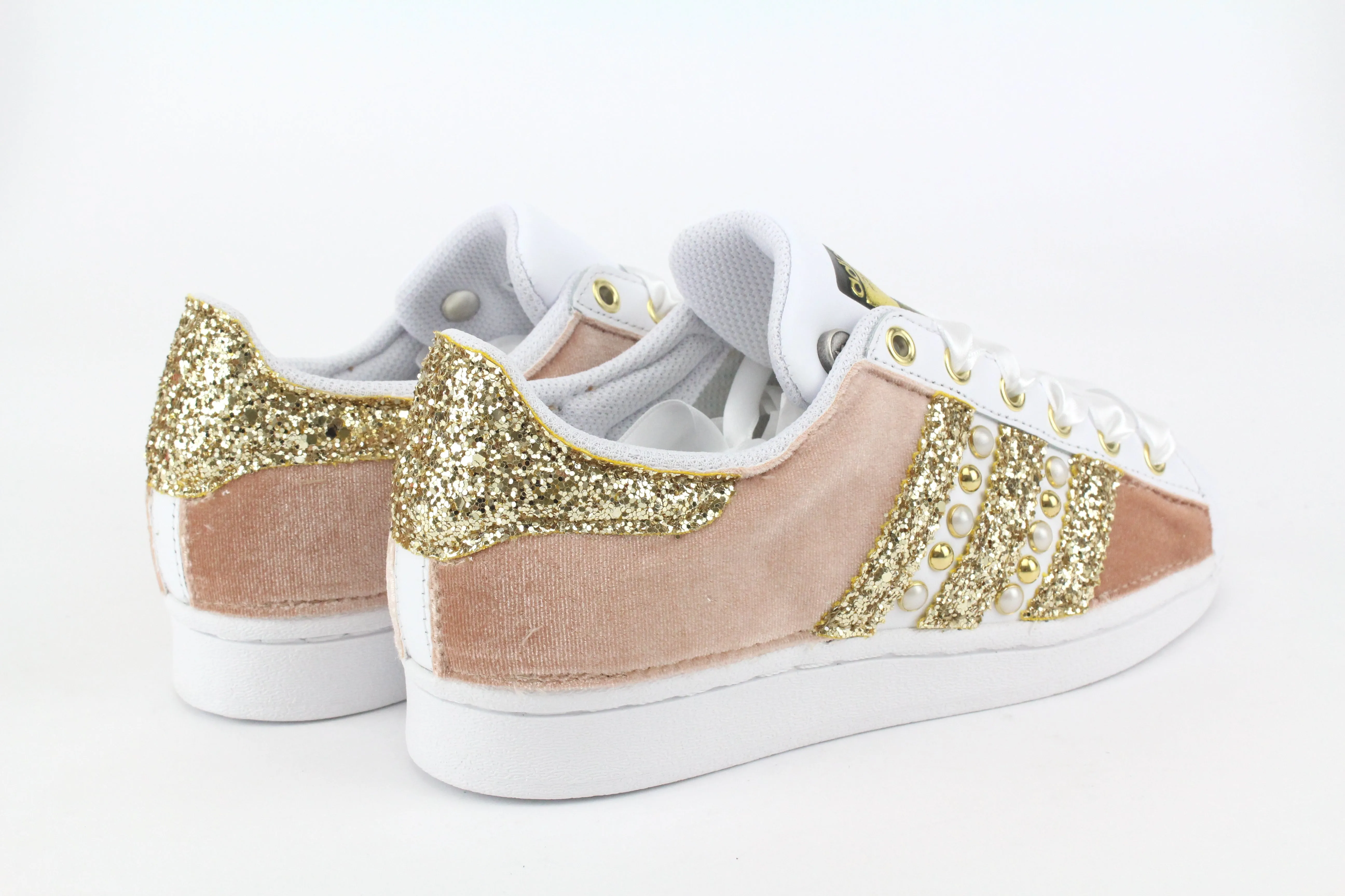 Freedom Fit Adidas Superstar Velluto Rosa & Oro