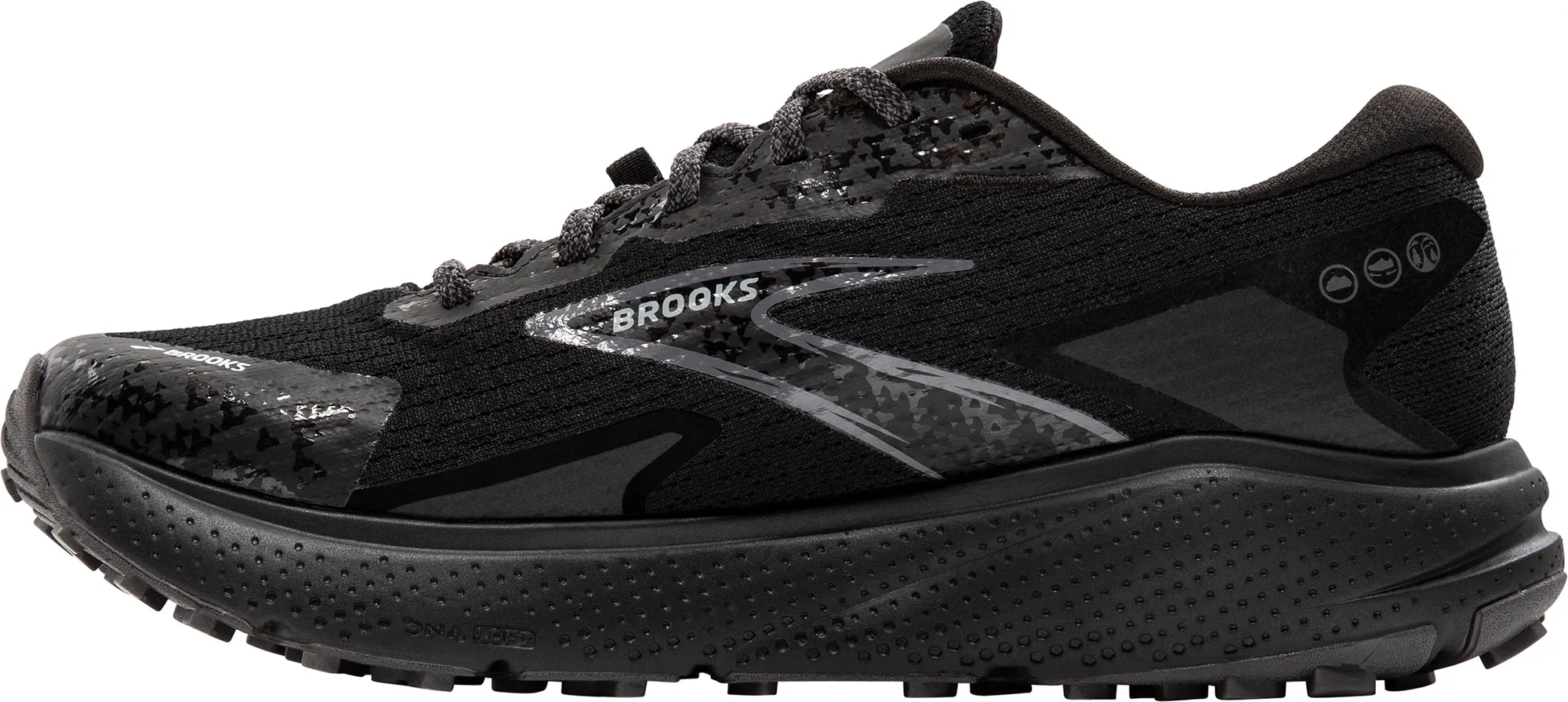 Brooks Divide 5 GORE-TEX Mens Trail Running Shoes - Black Shock Dissipating Heel