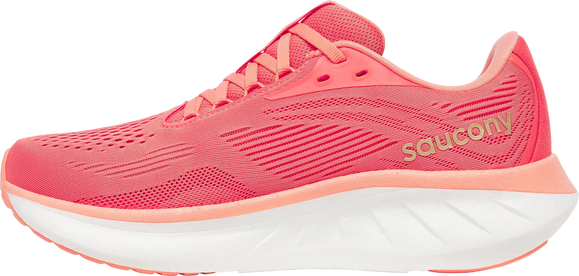 Saucony Ride 18 Womens Running Shoes - Pink countryside - climate shoes dance - fitness shoes