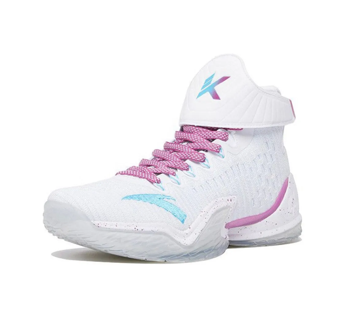 Anta Men's Klay Thompson Kt3 White/Blue/Pink Basketball Shoes Impact Resistant