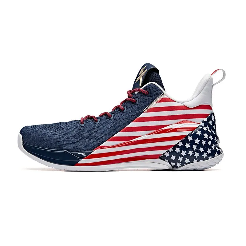 Anta Men's Klay Thompson Kt4 Final Low "Independence Day" Grip Agility Shoes Stylish Look
