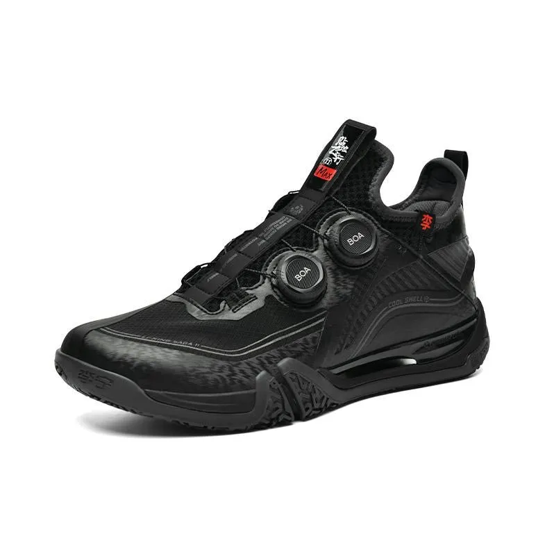 Li-Ning Ground Flying 2 Max / Saga II Max Badminton Shoes - Black Optimal Traction