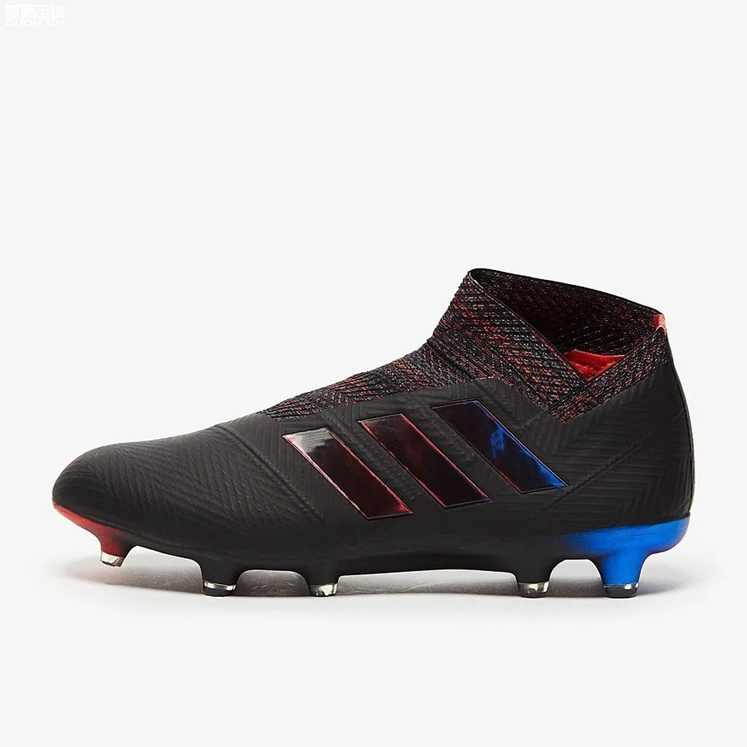 Game Pressure Smooth Feel New Adidas Nemeziz 18  FG Soccer Cleats Shoes Black Red