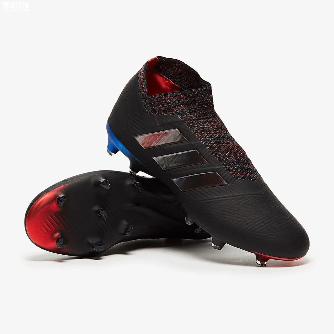 New Adidas Nemeziz 18  FG Soccer Cleats Shoes Black Red Soccer Style