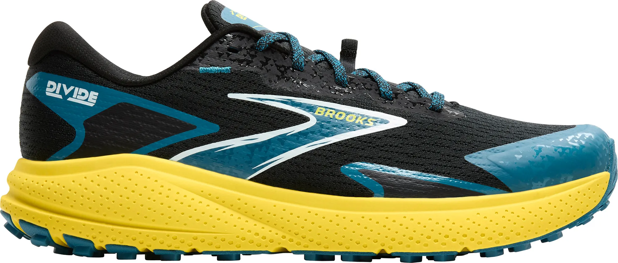 Brooks Divide 5 Mens Trail Running Shoes - Black Hexagonal Tread