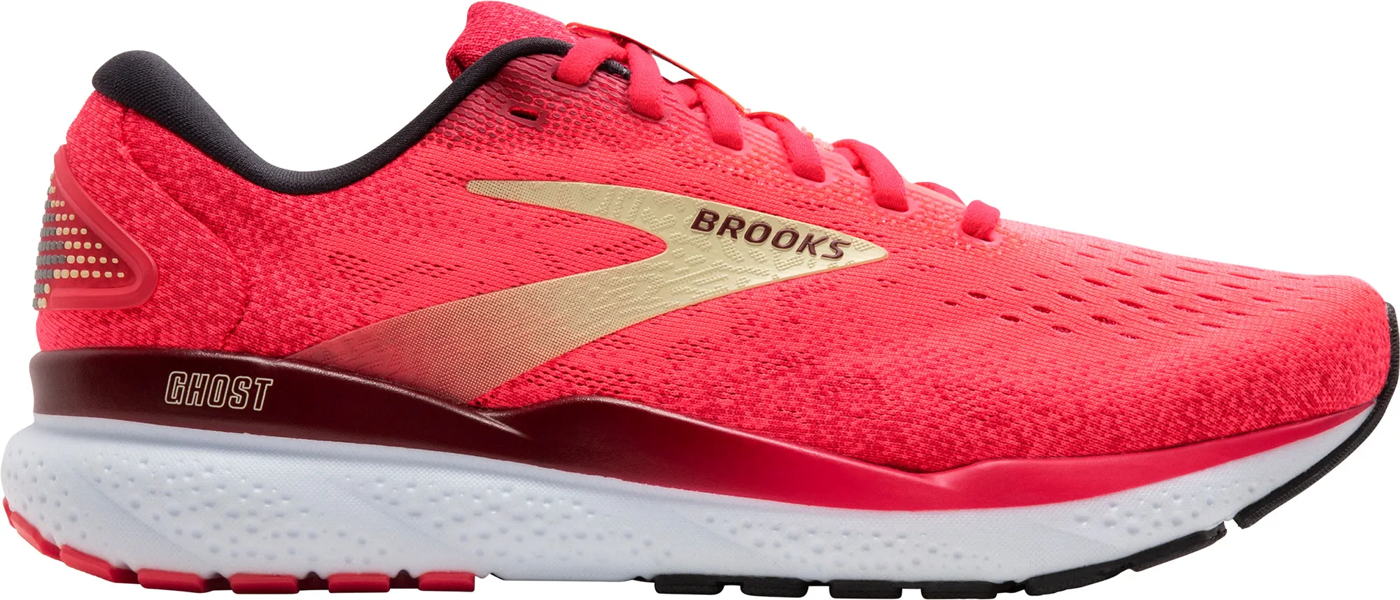 Brooks Ghost 16 Womens Running Shoes - Pink Ventilated Heel Padding